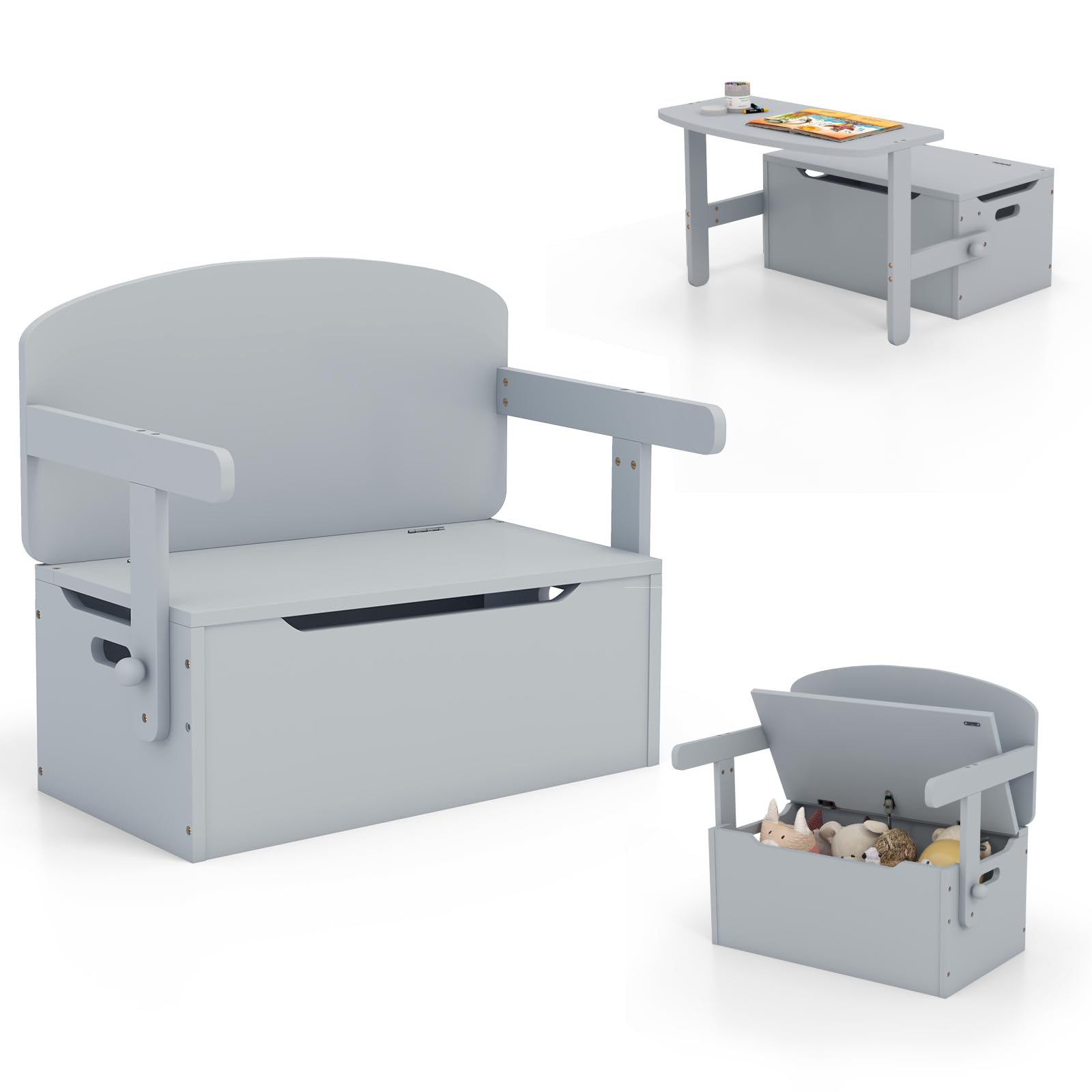 Amazon.com: HONEY JOY Kids Table and Chair Set, 3-in-1